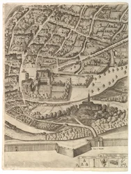 Plan der Stadt Rom. Teil 11 mit dem San Pancrazio linkes Ufer, 1645