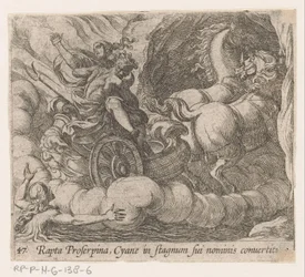 Pluto führt Proserpina an der Nymphe Cyane vorbei
