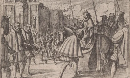 Triumphaler Einzug von Margarete von Österreich in Mailand, aus Das Leben von Margarete von Österreich, 1612