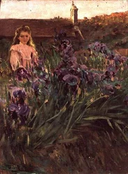 Mädchen in der Nähe der Eremitage