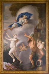 Nordfassaden-Wandbild, das Alpheus und Arethusa darstellt, Bankettsaal