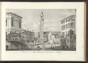 Ansicht des Campo dei Santi Apostoli in Venedig