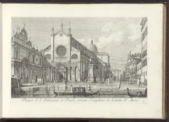Ansicht der Kirche Santi Giovanni e Paolo in Venedig (Serie: Ansichten von Gebäuden und Plätzen in Venedig)