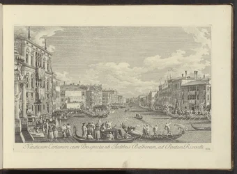 Ansicht des Canal Grande in Venedig während der Regatta