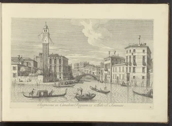 Ansicht des Cannaregio und des Palazzo Labia in Venedig