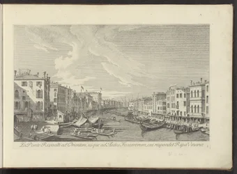 Blick von der Rialtobrücke auf den Canal Grande in Venedig