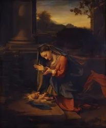 Madonna, die das Kind anbetet, um 1525