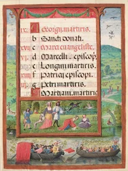 Der Monat April, Miniaturen aus 