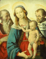 Die Madonna mit Kind und den Heiligen Hieronymus und Franziskus