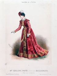 Porträt der Sängerin Adeline Patti (1843-1919) als Valentine in der Oper Les Huguenots von Giacomo Meyerbeer (1791-1864)