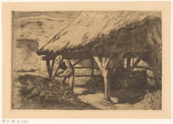 Bauernhof mit Heuschuppen