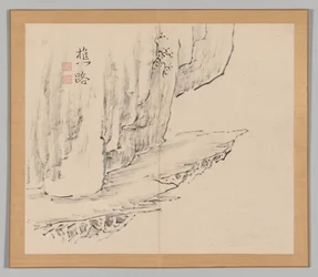 Doppelalbum mit Landschaftsstudien nach Ikeno Taiga, Band 1 Blatt 31, 18. Jahrhundert