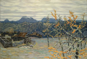 Dorf im Uralgebirge