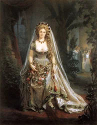Die Gräfin von Castiglione als Herzkönigin, nach einem Foto von Pierre-Louis Pierson (1822-1913) 1861-63