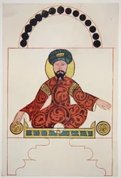 Zeitgenössisches Porträt von Saladin, ca. 1180, reproduziert in The Outline of History: being a plain history of life and mankind von H.G. Wells, London