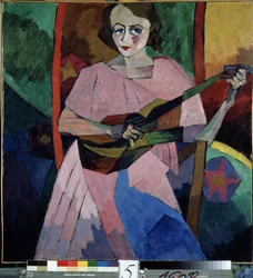 Frau mit Gitarre