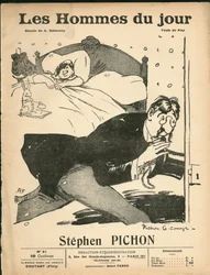 Titelblatt von „The Men of the Day“, ca. 1905 - Illustration von Aristide Delannoy: Schlafzimmer - Marianne, Pichon Stephen