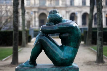 Jardin des Tuileries, Aristide Maillol, Die Nacht, Paris, Frankreich (Foto)