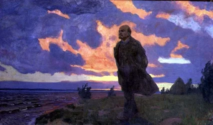 Wladimir Iljitsch Lenin (1870-1924) am Ufer