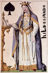Darstellung von Hildegarde de Vintzgau (757-783), Ehefrau von Karl dem Großen (Karl I). (Detail)