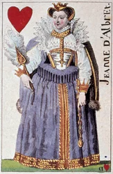 Darstellung von Königin Johanna von Albret (Johanna III. von Navarra) (1528-1572), Mutter von Heinrich IV.