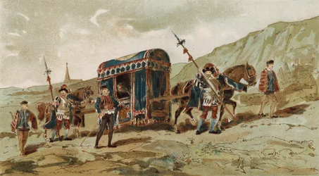 Pferdesänfte, Spanische Niederlande, 16. Jahrhundert