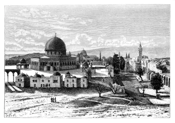 Omars Moschee, Jerusalem, Israel, 1895