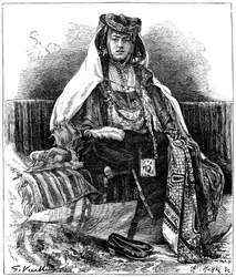 Ouled Nail Tänzerin, Algerien, ca. 1890