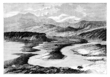 Das Dui-Tal, Sachalin, Russland, 1895