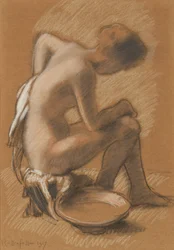 Frau bei ihrer Toilette, 1917