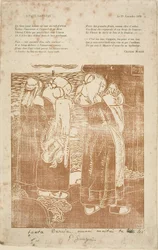 Drei bretonische Frauen mit Säuglingen