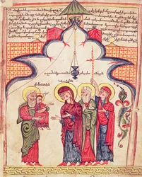 Darstellung im Tempel aus einem Evangelium, ca. 1200