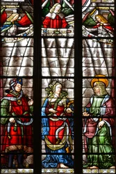 Der Prophet Daniel, Sibylle Cimmerienne und der Evangelist Matthäus - Buntglasfenster der Kapelle Saint Louis, Arnaud de Moles (1470-1520) vollendet 1513 - Kathedrale Sainte Marie d
