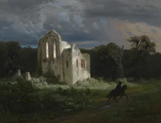 Mondscheinlandschaft mit Ruine