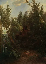 Pan im Schilf, 1856-1857