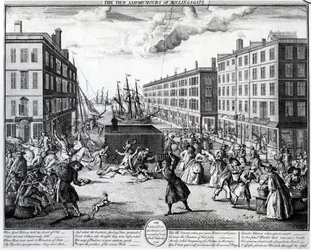 Die Aussicht und die Launen von Billingsgate, 1736