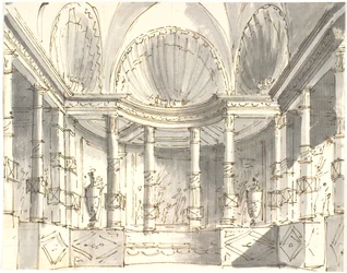 Interieur mit Säulen