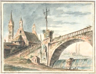 Kirche und Brücke