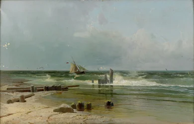 Segelboot am Strand
