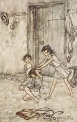 Sie war eine Füchsin, als sie zur Schule ging, Illustration aus 