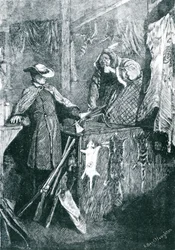 Handel mit den Indianern in den westlichen Staaten Amerikas, graviert von Joseph Swain (1820-1909), 1871