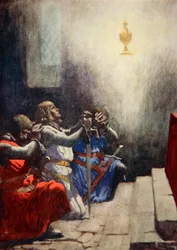 Galahad allein konnte die vollkommene Schönheit des Heiligen Grals sehen, ca. 1925