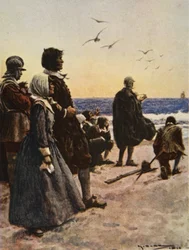 Die Abfahrt der Mayflower, Illustration aus 
