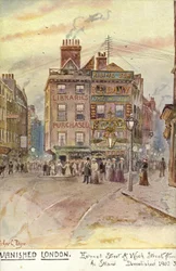 Verschwundenes London - Holywell Street und Wych Street, vom Strand aus