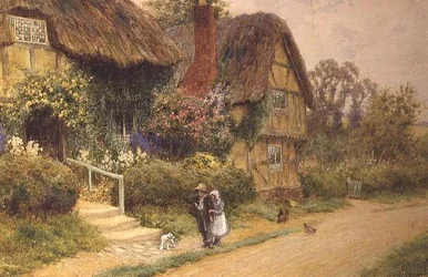 Das strohgedeckte Cottage