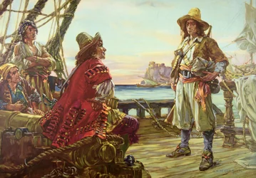 Rekrutierung für ein Piratenschiff im 17. Jahrhundert