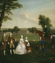 Thomas Lister und Familie im Gisburne Park, 1740-41