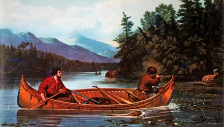 Amerikanische Jagdszenen: Eine gute Chance, veröffentlicht von Currier & Ives