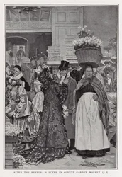 Nach den Festlichkeiten - eine Szene auf dem Covent Garden Markt