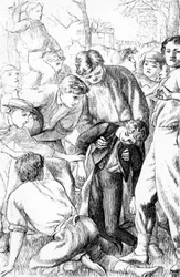 Toms erster Fußballstreich, Illustration aus 